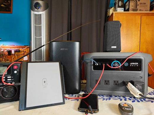 The  Anker SOLIX C1000 Gen 2 Portable Power Station charging and powering various devices
