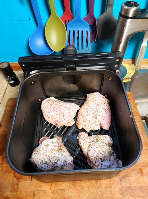 Preparing to cook my meal