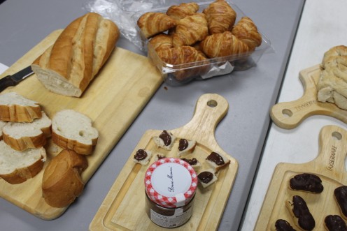 Some of the French-inspired foods sampled in class