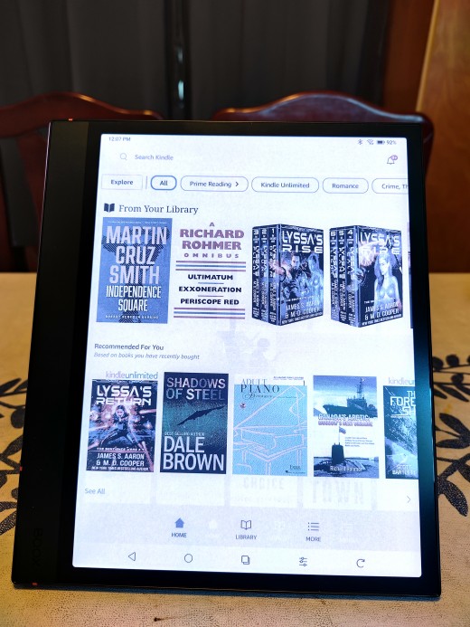 I installed the Kindle application
