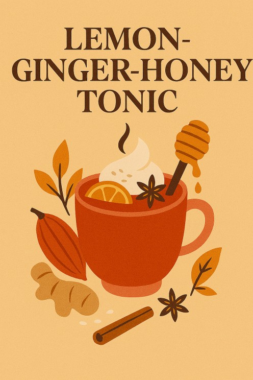Boost immunity and soothe your senses with lemon-ginger-honey tonic—crafted with fresh citrus, spicy ginger, and golden honey for natural wellness.