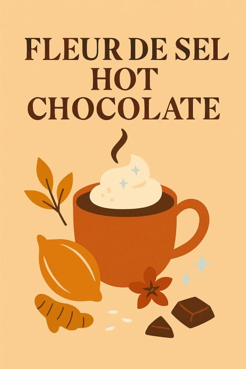 Elevate your cocoa ritual with Fleur de Sel Hot Chocolate—rich dark chocolate, delicate sea salt, and velvety warmth in every sip.