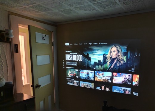 This projector provides quality entertainment at night in my bedroom