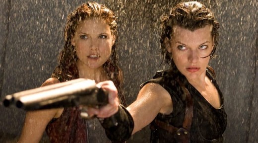 Larter (left) and Jovovich (right) return to the series once again but neither can bring much enthusiasm to the film. Still, they look good which is what the movie is all about.