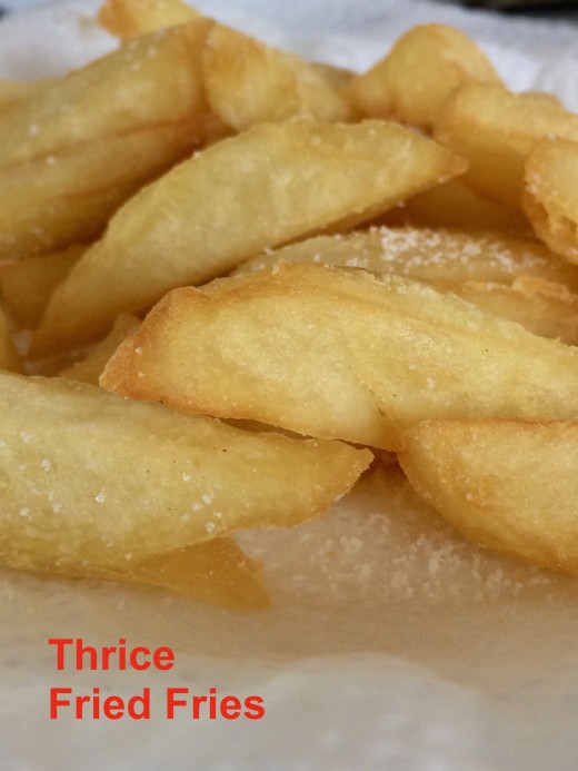 Thrice fried fries