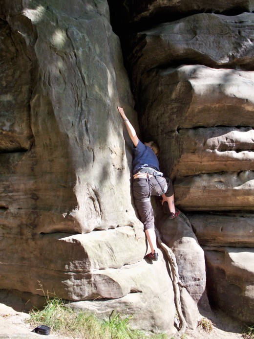 me doing a little free climbing!