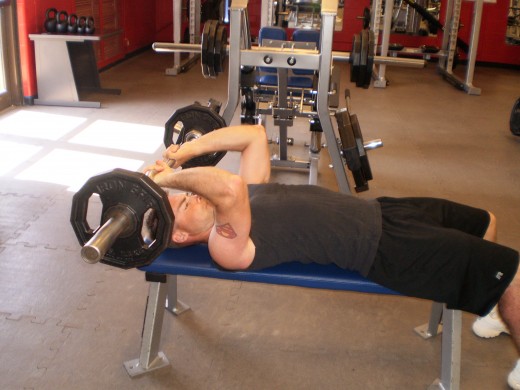 Just lower your forearms to above your forehead