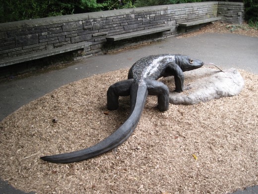 Sculpture of Komodo Dragon at Woodland Park Zoo