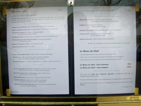 The Menu - Click To Enlarge