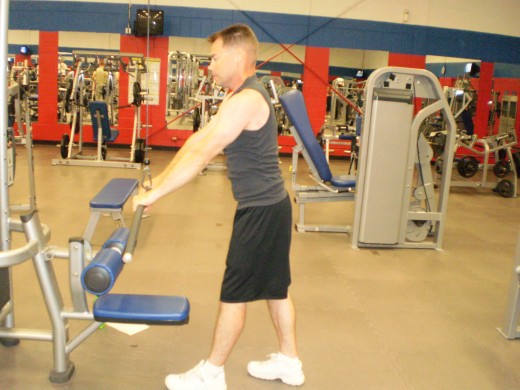 The Straight Arm Pulldown down position