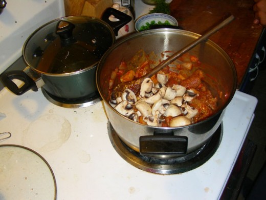 ...and the mushrooms