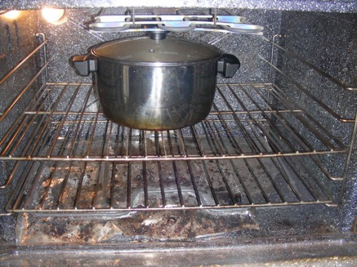 Place the pot in the oven, cover and cook at low heat