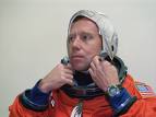 Steven Lindsey in astronaut space suit training.