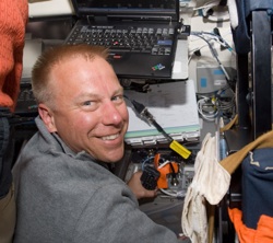 Astronaut Tim Kopra in space.