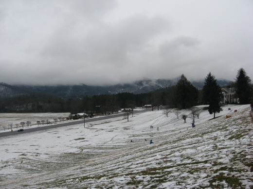 North Georgia Mountains with snow