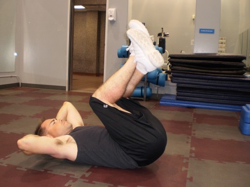 The Reverse Crunch up position
