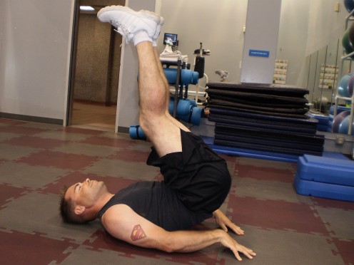The Hip Thrust up position