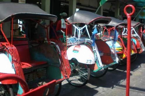 Yogjakartan pedicabs