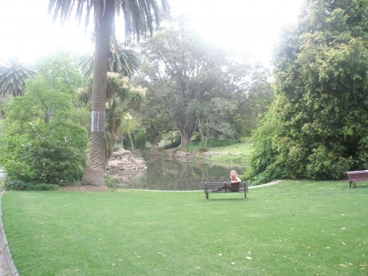 Melbournians like to wander around the many tropical parks, enjoying their lunch hour during the busy working days. 