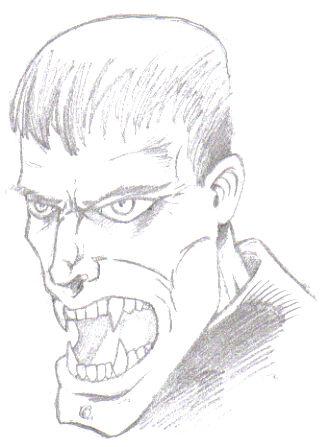 Vampire Drawing by Wayne Tully 2009.