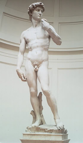 His very famous David - who was supposed to be a runt-like under dog.