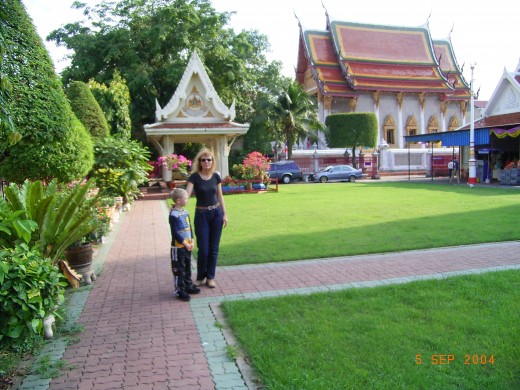 In the public park in Bangkok. Avoiding confrontation is a core element of Buddhist philosophy. 