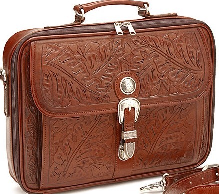 American West Leather Briefcase-Feminine, yet Professional