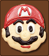 Chocolate Covered Mario Rice Krispy Treat available at www.ThePartyAnimal.org