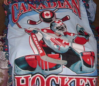 Ron's hockey blanket