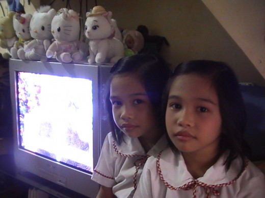 At home beside the TV set