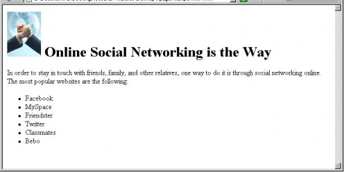 Sample web page