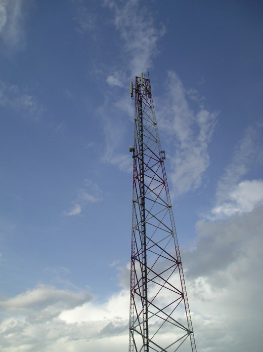 Cell tower in Jamaica.  Photo by Glendon Caballero
