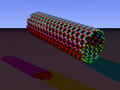 Carbon Nano Tubes are made of rings of carbon like the "Bucky Ball" and have incredible strength and unique electrical properties.