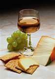 White wine and cheese