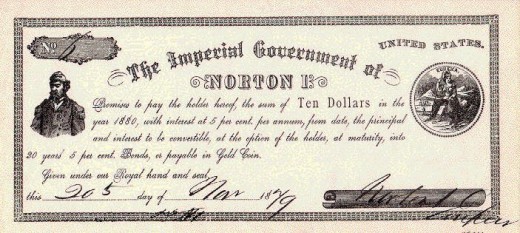 Norton I Issued His Own Money