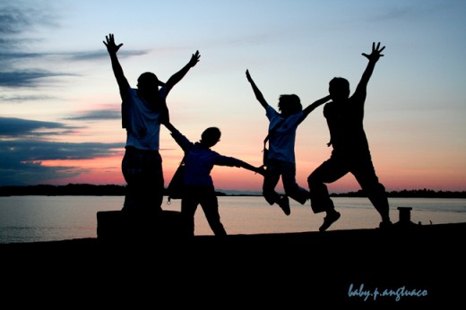 Jump pictures are best taken against the dying light of sunset
