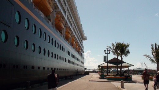 Another picture of the Disney Wonder, this time from the port at Nassau.