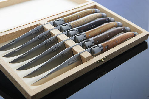 Laguiole steak knives, hand made in Thiers France