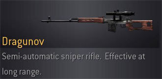 Call of Duty 4 Dragunov Semi-Automatic Sniper Rifle.