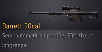 COD4 Barrett .50cal Semi-Automatic Sniper Rifle