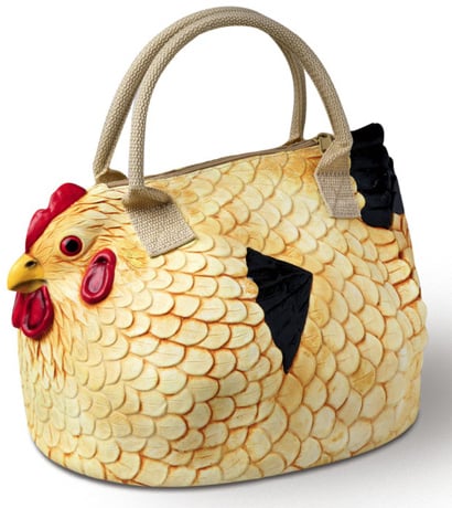 Show some whimsy with a ladies chicken handbag!
