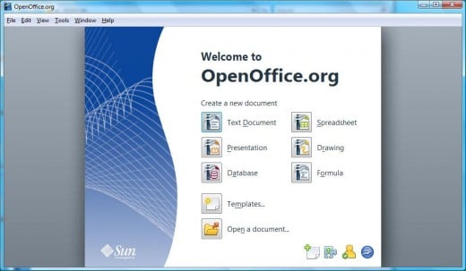 To pull your HTML page into Open Office, click Open A Document