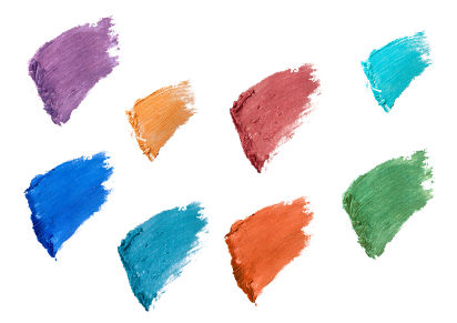 Mascara cosmetics now come in a wide range of colors.