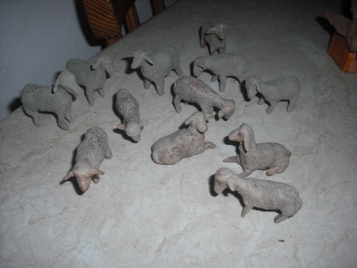 Some Sheep. Small, only 3 cms 