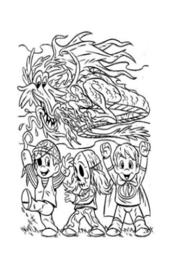 Halloween Monster Costume Ideas Kids Coloring Pages Colouring Pictures to Print 