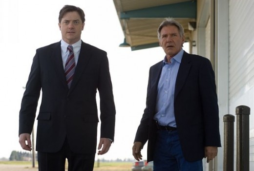 Scene from the upcoming film "Extraordinary Measures" (Brendan Fraser and Harrison Ford)