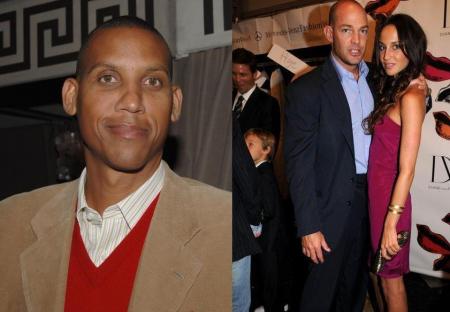 Reggie Miller is fearing for his life over love triangle with Ali Kay (pictured with her fiance Alex von Furstenberg)