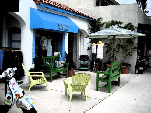 outdoor storefront scene after editing in fresco mode
