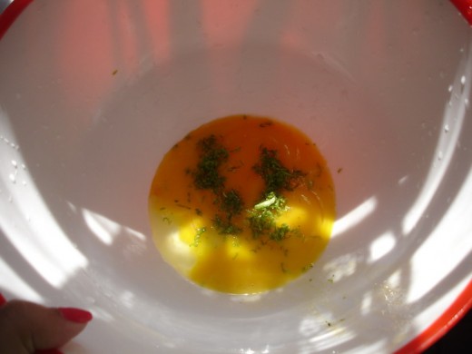 egg yolk and zest of lime