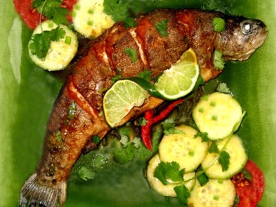 A grilled whole fish with slices across the fish is a wonderful way to grill fish. Fish cooked this way is so delicious. 